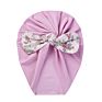 Style Baby Hats Lovely Newborn Printed Bow Milk Silk Stretchy Children's Hat Knot Bonnet Infant Turban