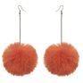 Temperament Chain Long Wool Ball Pom Pom Earrings Women's Earrings for Women