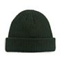 Unisex Adult Wool Heather Grey Knitted Ribbed Toque Beanie with Leather Label Keep Warm In