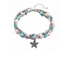 Vintage Heart Elephant Owl Starfish Turtle Pendant Turquoise Beads Women Beach Anklet Bracelet Foot Jewelry