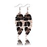 V&R 8 a Set Jewelry Teardrop for Women Girls Leaf- Handmade Lightweight Drop Dangle Leather Earrings