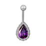 Water Drop Cubic Zirconia Piercing Navel Surgical Steel Piercings Navelpiercing Ombligo Nombril Belly Button Rings Cllp021