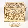 Wedding Decorations Card Box and Guest Book Roses Wooden Card Holder Money Box Security Heart Lock Rustic Supplies Wooden Box