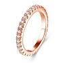 Wedding Engagement Jewelry 925 Sterling Silver White Gold Cubic Zirconia Ring