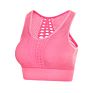 Women Padded Tank Top Bra Dry Fast High Impact Gymnastic Sweat Yoga Seamless Mesh Pattern Sports Bra