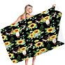 Women Square Microfiber Multicolor Pattern Animal Leopard Print Beach Towels Sunflowers Serape Colorful Pool Towel