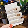 Y&Y 3Pcs/Pack Frosted Gold Foil Glitter Geometry Series Acrylic Acetate Hair Pins Set Clips Accessories