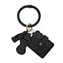 -Selling Wristlet Purse Key Ring Pu Leather Lipstick Credit Card Holder Bracelet Bangle Keychain for Women