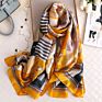 100% Natural Silk Screen Printed Scarves Graceful Ladies Party Screen Printed Satin Silk Scarf