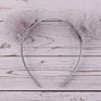 12Colors Headband with Rainbow Pom Poms Hair Band for Girls Hair Hoop Fur Ball Furry Ears Stylish and Easter Gift