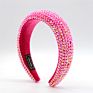 13 Multicolor 45Mm Wide Sponge Crystal Hair Bands Padded Hair Hoop Rhinestone Headbands for Girls Women