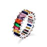 18K Gold Plated Silver Plating Wedding Ring Women Cz Eternity Band Stack Baguette Cubic Zirconia Finger Ring