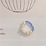 34 Models Vintage Handmade Irregular Geometric Adjustable Stacking Freshwater Baroque Pearl Beaded Heart Elastic Ring Women Girl