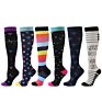 4 Pair Design High Running Travel Logo Nurse Nursing Socks Compression Set