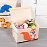 51.8*35.8*35.5Cm Foldable Organizer with Lid Oxford Fabric Cute Animal Washable Kids Toys Storage Box