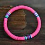 6Mm Colorful Boho Beaded Bracelet Women Jewelry Vinyl Disc Beads Stretch Bracelet