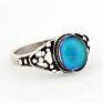 Antique Silver Plated Color Change Emotion Feeling Mood Oval Stone Ring