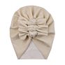Autumn Soft Warm Beanies Photography Props Infant Headwraps Baby Hats Solid Faux Cashmere Hat Turban with Bows