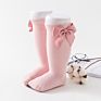 Baby Girls Ribbon Bow Knee High Socks Toddler Newborn Long Stockings Kids Girls Princess Ruffle Socks School Uniform Socks