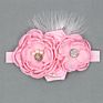 Baby Sparking Rhinestone Feather Headband Girl Flower Hair Bow Headwear Velvet Hair Band Girls Accessories