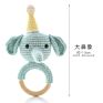 Baby Teether Safe Wooden Toys Mobile Pram Crib Ring Diy Crochet Rattle Soother Teether Toys