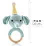 Baby Teether Safe Wooden Toys Mobile Pram Crib Ring Diy Crochet Rattle Soother Teether Toys