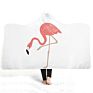 Beautiful Energetic Pink Flamingo Print Lightweight Fluffy Plush Animal Hooded Blanket Kids