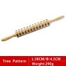 Beech Wood Embossed Rolling Pin Baking Cookies Noodle Biscuit Fondant Cake Cute Dough Pattern Wooden Laser Engraved Rolling Pin