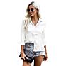 Blusa Ladies Blouses Elegant Embossed Long Sleeve Button down Women Shirts