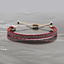 Boho Jewelry Braided Bracelet for Women Hand Weave Bracelets Bohemian Pattern Friends Vintage Textile Pulseras Mujer
