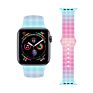 Buffalo Plaid Printed Strap for Apple Watch Bands Silicone, Replacement Designer Sports Band for Iwatch Bands 41Mm 45Mm