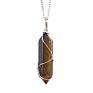 Bullet Shape Natural Stone Necklace Turquoise Crystal Stone Quartz Healing Point Jewelry Pendant Necklace