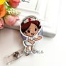 Cartoon Retractable Pull Badge Reel Card Badge Holder Reels for Doctor Dentist Nurse