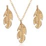 Charm Unique Lady Gift Gold Butterfly Owl Pearl Necklace Earrings Jewelry Set for Women