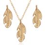Charm Unique Lady Gift Gold Butterfly Owl Pearl Necklace Earrings Jewelry Set for Women
