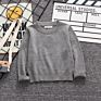 Children's Clothing Kid's Autumn and Solid Color round Neck Pullover Sweater Candy Color Base Shirt Sweater