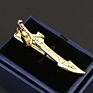 Chrome Stainless Tie Clips Guitar Lizard Dinosaur Bird Sword Pen Shape Tie Clip for Men Necktie Clips Pin for Mens Gift