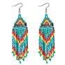 Colorful Handmade Seed Beads Earrings Boho Tassel Long Earrings for Women Jewelry