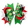 Colorful Layered Ribbon Bowknot Hairpin Children Kids Girls Christmas Hair Bow Clip Accessories for Gift