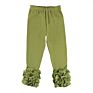 Cotton Toddler Infant Boutique Clothes Ruffle Baby Girls Pants Leggings Infant Icing Leggings Solid Color Casual Pants