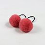 Cute Little Girls' Pompom Hair Ties Faux Fur Pom Pom Elastic Hairband Hair Ropes Hair Accessories
