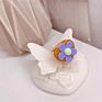 Cute Transparent Resin Ring for Women Simple Colorful Acrylic Ring Jewelry Cartoon Acrylic Flower Resin Rings