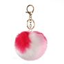 Design Rainbow Colorful 8Cm Hair Ball Pompons Keychain Key Chain Bag Pendant Car Jewelry Decoration