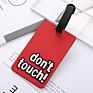 Don't Touch My Luggage Letters Print Luggage Tag T Soft Pvc Airplane Card Travel Baggage Tag