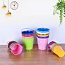 Easter Gift Bucket Small Colored Metal Bucket with Handle Colorful Galvanized Bucket Metal Pail