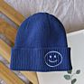 Ee282 Knit Beanies Kids Smile Face Knitted Beanie Hats Skull Cap Slouchy Cuffed Smile Printing Toddler Warm Beanie Caps