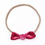 Elastic Velvet Bow Headband European and American Retro Baby Hair Accessories Pure Color Knotted Non-Marking Headband
