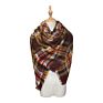 Fall Thick Tartan Scarf Oversized Blanket Soft Warm Shawl Classic Plaid for Women