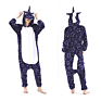 Flannel Unicorn Pajamas Girls Cartoon Animal Onesie Women Sleepwear Hooded for Adults and Kids