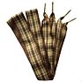 Flat Plaid Cotton Shoelaces Female 2.5 Cm Wide Ribbon Shoe Lace for Boot Sneaker 120 Cm